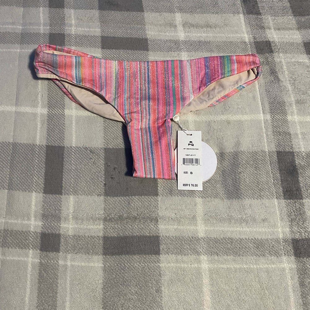 PilyQ PQ Swim S Newport Stripes bottoms. NWT
